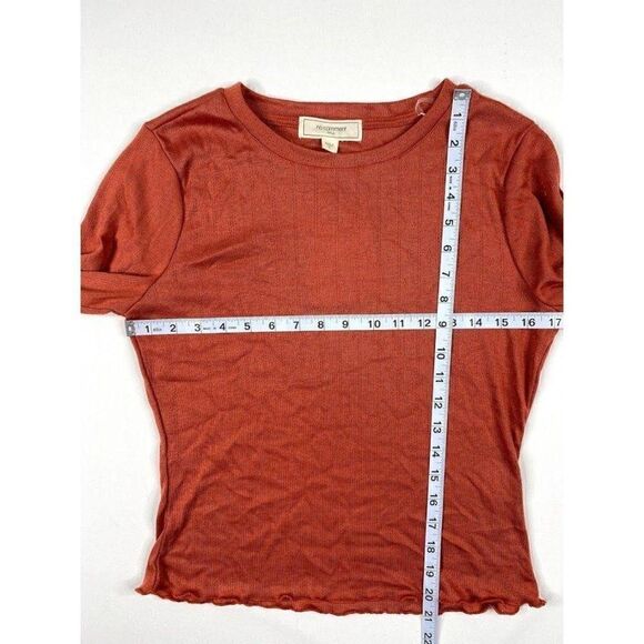 ‎Juniors No Comment Pointelle Top Large Burnt Red - Picture 7 of 8